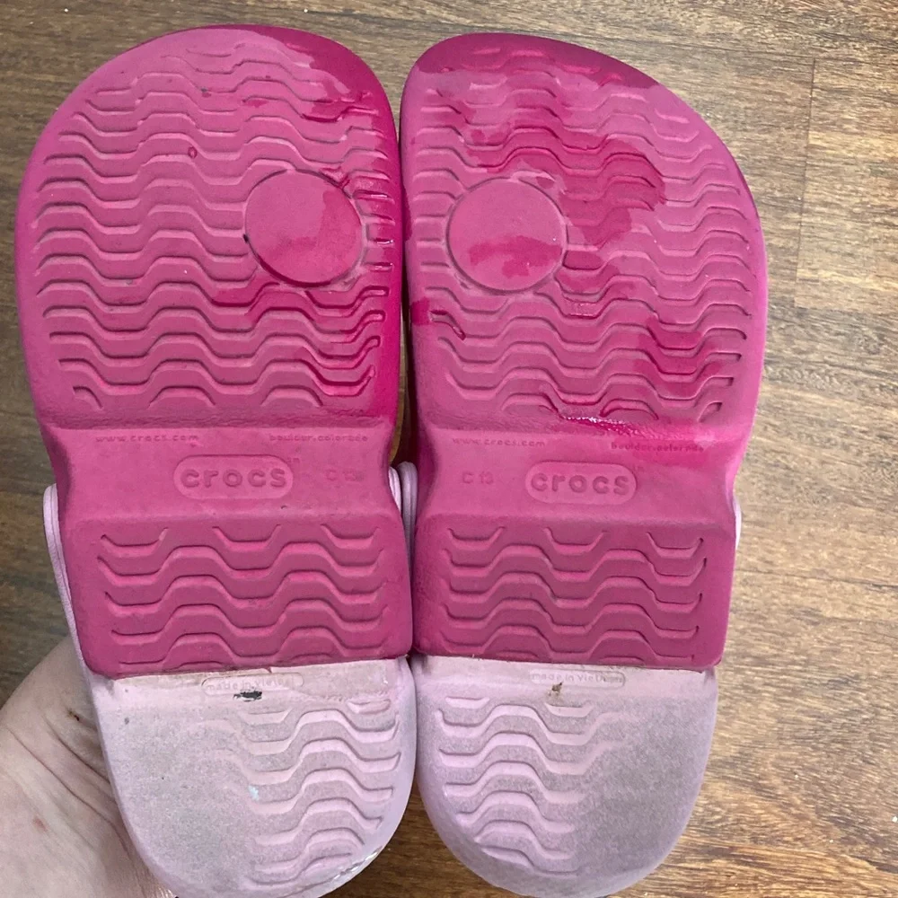 CROCS Kids Fuchsia Sandals Sz 13